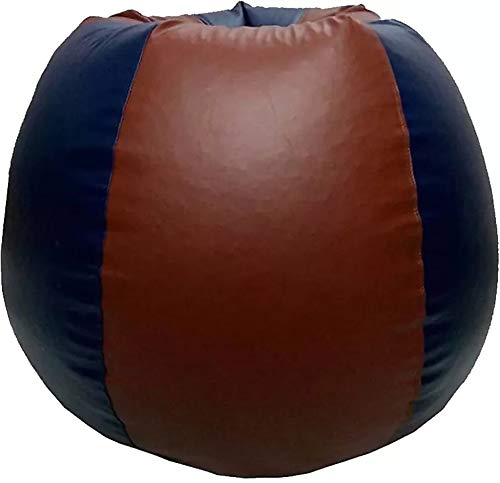 caddyFull caddyFull Large Bean Bag Without Beans Brown and Navy Blue - Image 3