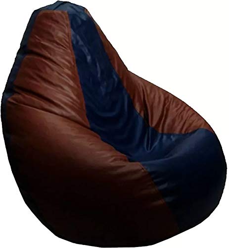 caddyFull caddyFull Large Bean Bag Without Beans Brown and Navy Blue - Image 2