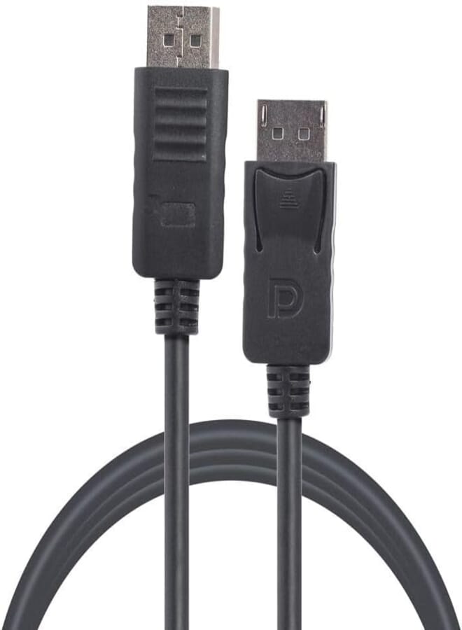 2B Display Port to Display Port Cable, 1.8 Meter Cable Length, Black