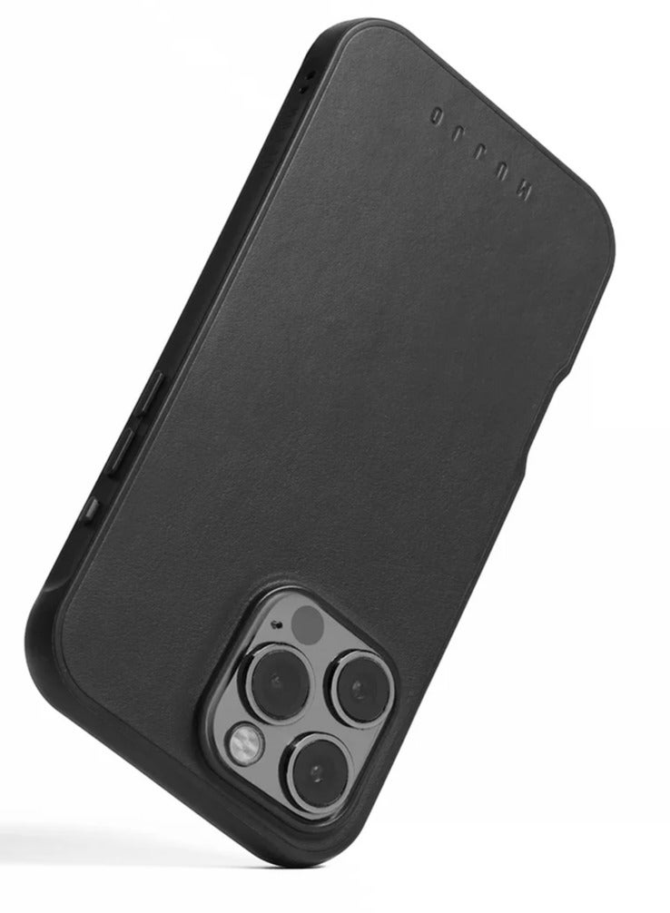 موجو آيفون  برو ماكس مع حافظة جلدية كاملة باللون الأسود مع ماج سيف وحافظة واقية - Image 5