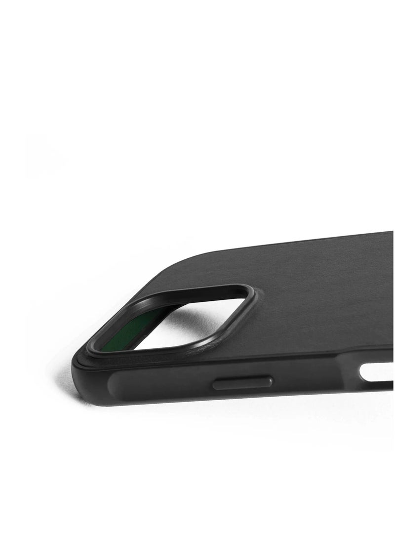 موجو آيفون  برو ماكس مع حافظة جلدية كاملة باللون الأسود مع ماج سيف وحافظة واقية - Image 2