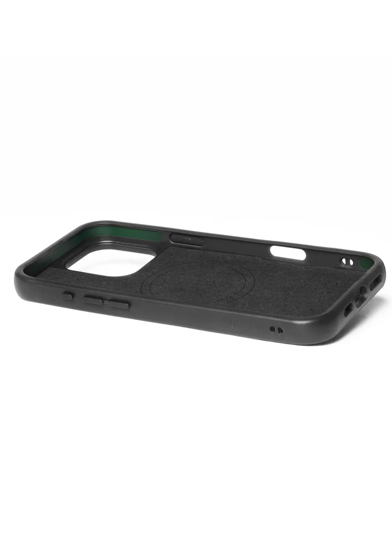 Mujjo iPhone 16 Pro Max with the Full Leather Case in Black with MagSafe and Shield Case