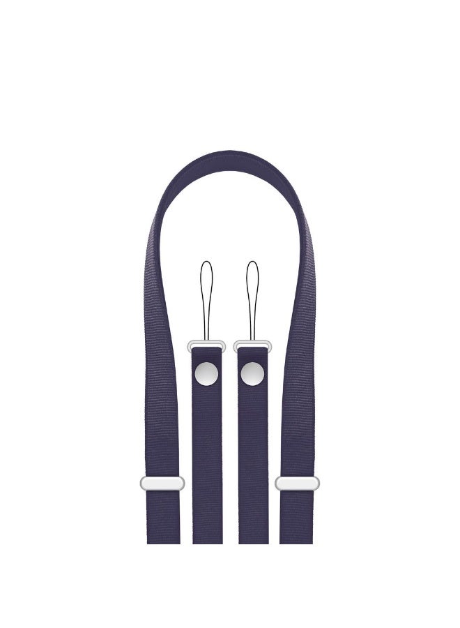 حامل هاتف للرقبة والمعصم 2 في 1 حبل تعليقة متعدد الوظائف قابل للتعديل ومتين متوافق مع جميع أنواع الهواتف الذكية - ازرق غامق - Image 2