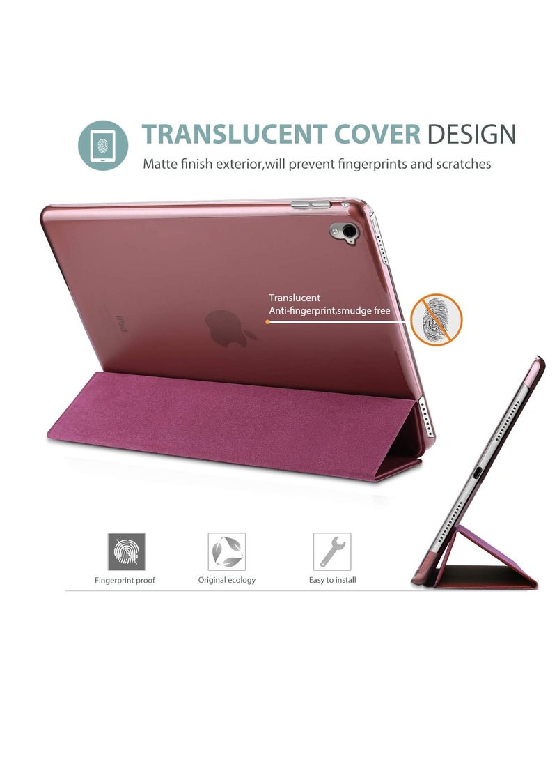 Procases - iPad Pro 9.7 Case 2016 (Old Model), Ultra Slim Lightweight Stand Smart Case Shell with Translucent Frosted Back Cover for Apple iPad Pro 9.7 Inch (A1673 A1674 A1675) -Wine - Image 1