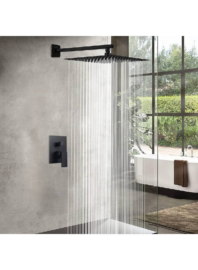 ITG 10-Inch Square Rain Shower Head, 25cm 304 Stainless Steel, Matte Black Finish, High Pressure Rainfall Showerhead, Ultra-Thin, Anti-Rust, Bathroom Overhead Shower - Image 5