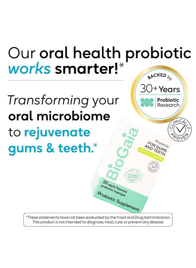 BioGaia Oral Health Probiotic Lozenges | Promotes Healthy Gums & Teeth | Defends Against Common Dental Problems | Transforms Your Oral Microbiome | Allergen, Dairy, Soy & Gluten Free | Apple Flavor - Image 4