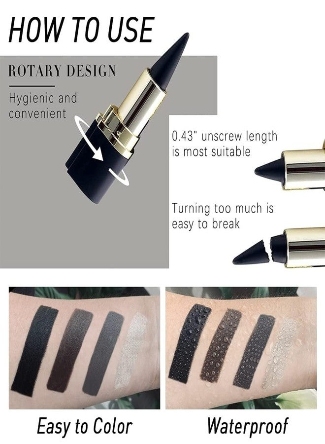 MISS ROSE M Gel Eyeliner, 2 Pcs Black Eyeliner Pencils, delineador de ojos contra el agua, Easy to Use, Eye Makeup for Women (Black Pack of 2) - Image 5