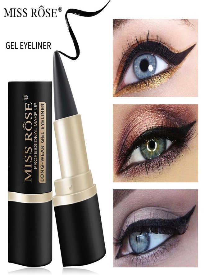MISS ROSE M Gel Eyeliner, 2 Pcs Black Eyeliner Pencils, delineador de ojos contra el agua, Easy to Use, Eye Makeup for Women (Black Pack of 2) - Image 2
