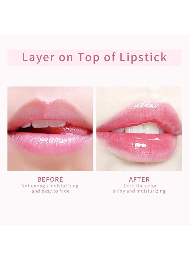 Fruity Flavors Rolling Ball Lip Oil, Long Lasting Moisturizing Lip Balm, Roll-On Lip Gloss, Fruity Flavor Glossy Lip Make-up for All Ages, Transparent Lip Gloss, Avocado