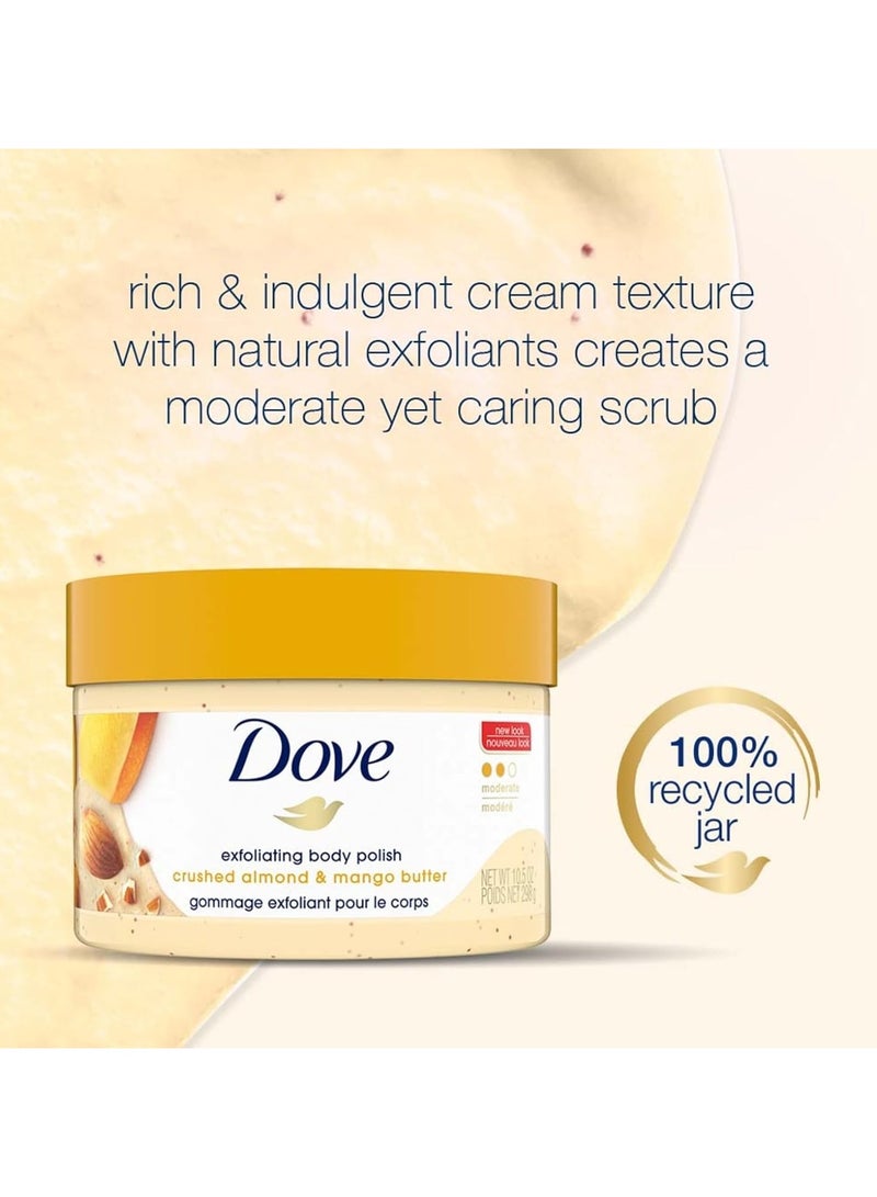دوف مقشر تلميع للجسم بزبدة المانجو واللوز المجروش - 298 جم - Image 2