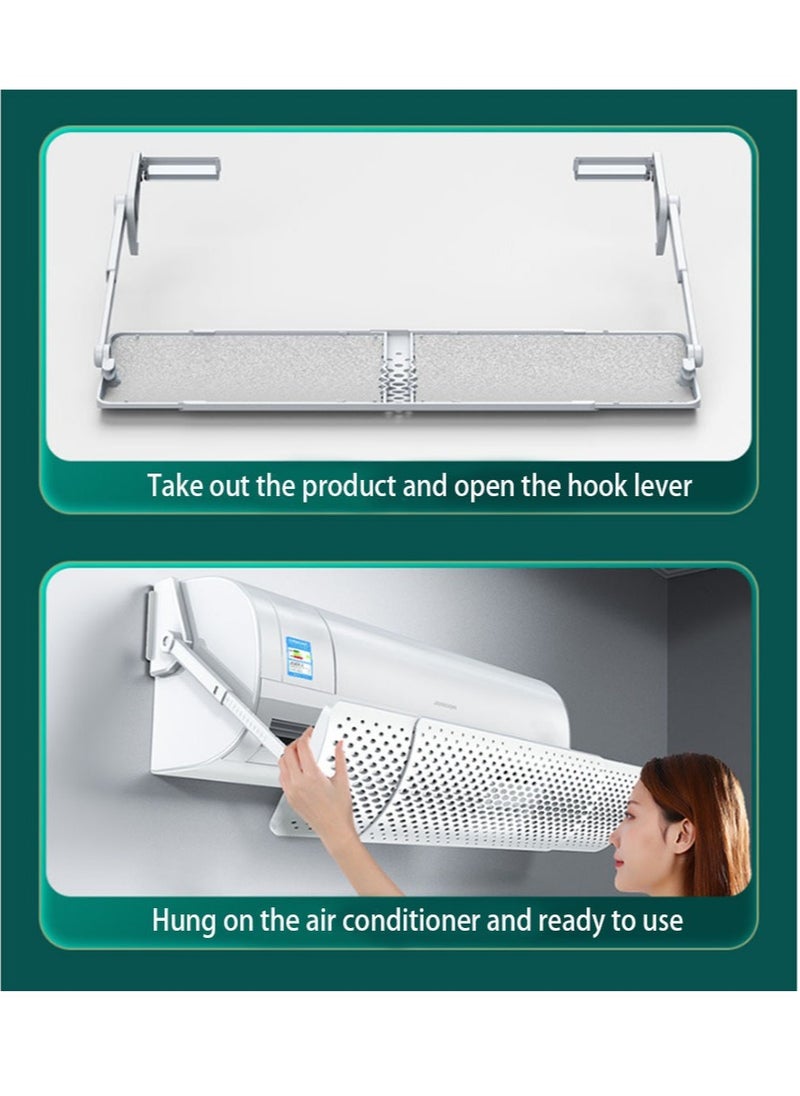 Arabest - Free Installation of Air-conditioning Windshield Universal Wall-mounted Windshield to Block Cold Air and Prevent Direct Blowing - Image 1