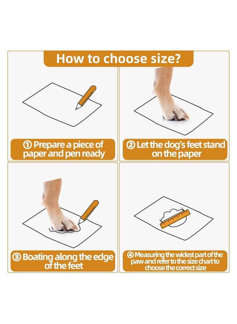 Zikra 4PCS Dog Shoes for Small Dogs Boots Waterproof Dog Booties Paw Protector for Outdoor Walking Puppy Shoes with Reflective Strip Rugged Anti-Slip Sole for Hardwood Floors Hot Pavement Szie #2 - Image 5