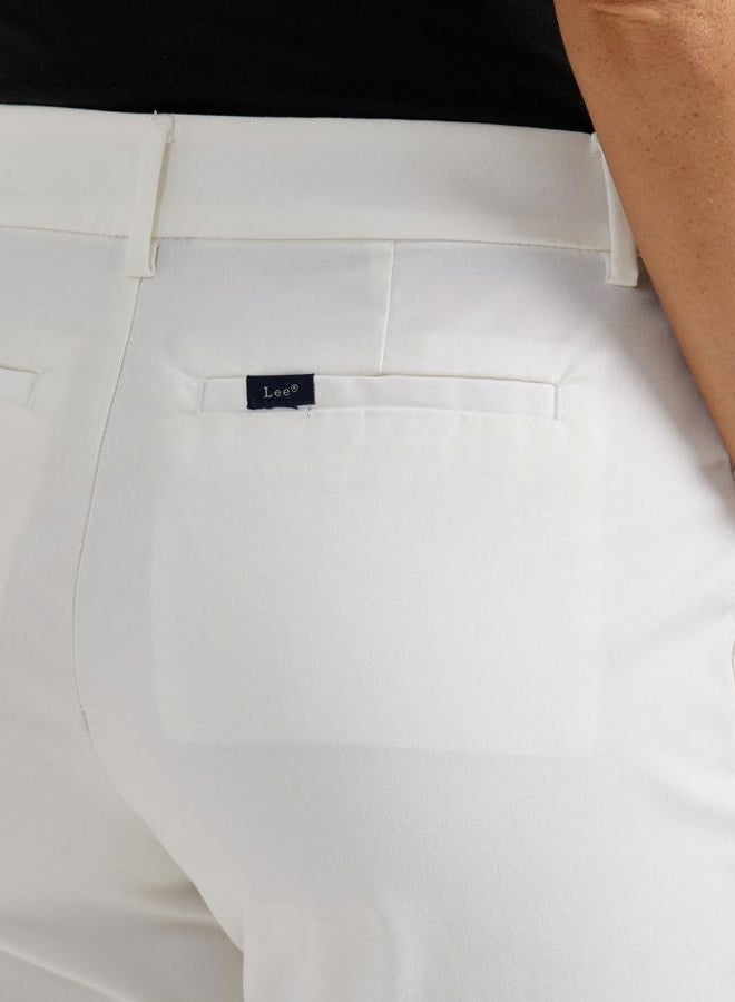 LEE Women's Wrinkle Free Relaxed Fit Straight Leg Pant, Bright White, 10 - Image 2