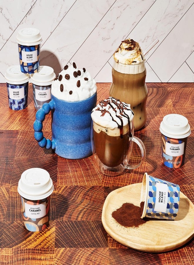 Thoughtfully BomBombs Coffee Mix Gourmet Gift Set in Mini Cup Packaging, Includes 6 Instant Coffees in House Blend and Caramel Flavors, Small Coffee Sampler Gift Basket for Coffee Lovers - Image 3