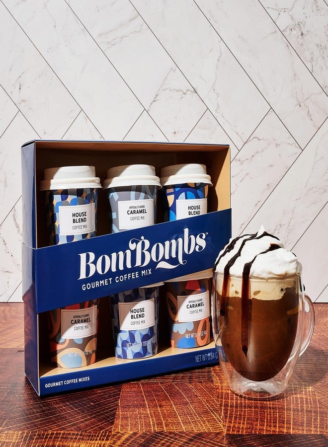 Thoughtfully BomBombs Coffee Mix Gourmet Gift Set in Mini Cup Packaging, Includes 6 Instant Coffees in House Blend and Caramel Flavors, Small Coffee Sampler Gift Basket for Coffee Lovers - Image 5