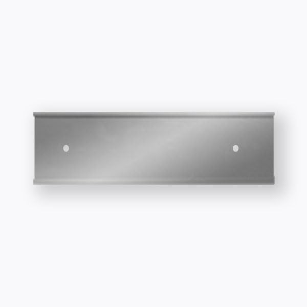 8 x 2 Wall or Door Silver Nameplate Holder with Clear Plastic Insert 10