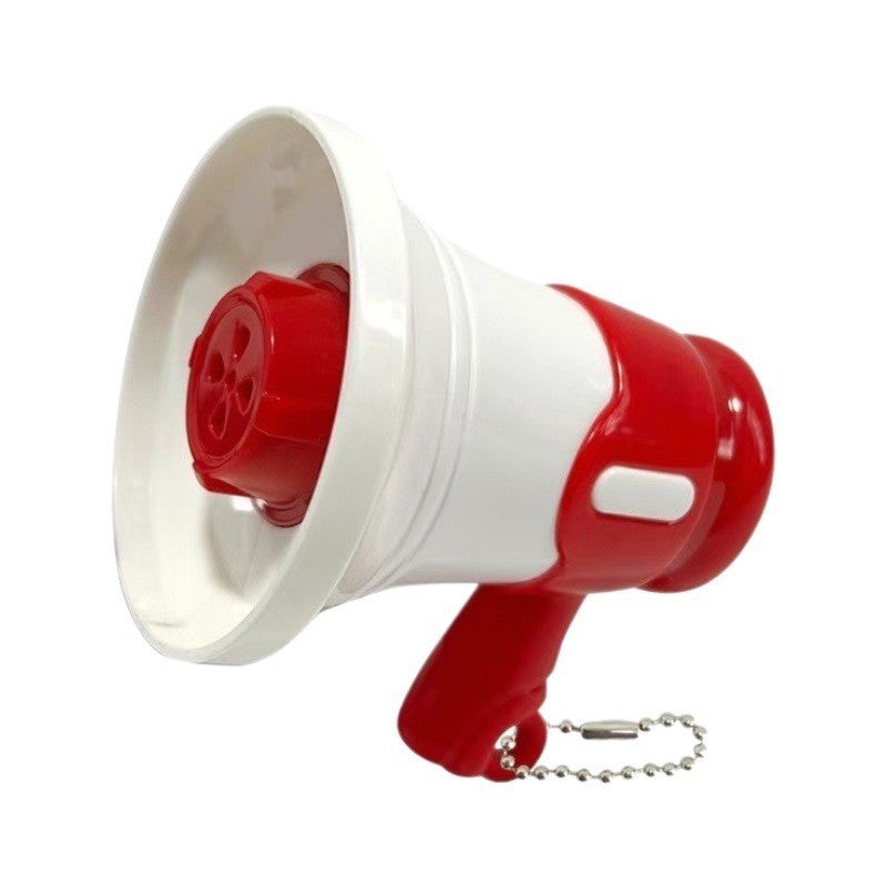 Kids Megaphone Toy - 7.5*7*6cm Red 3-In-One Voice Amplification Recording Music Functions Portable Lightweight With Lanyard Safe Smooth Rounded Plastic For Kids Pretend Play Party Outdoor Adventures - Image 1