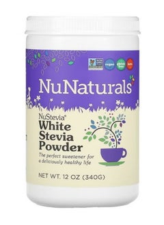 NuNaturals NuStevia White Stevia Powder 12 oz 340 g  - Image 1