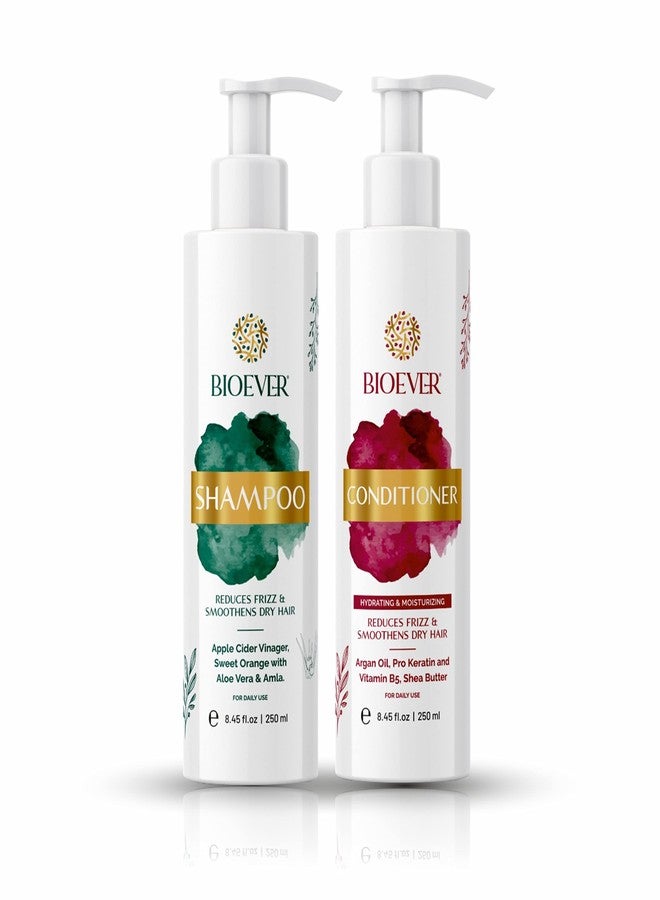 Bioever Shampoo And Conditioner 250ML Each | Apple Cider Vinegar/Aloe vera/Amla | Frizz-Free & Manageable Hair | Sulfate-Free, Paraben-Free, Deep Hydration & Strength |For Men & Women - Image 1