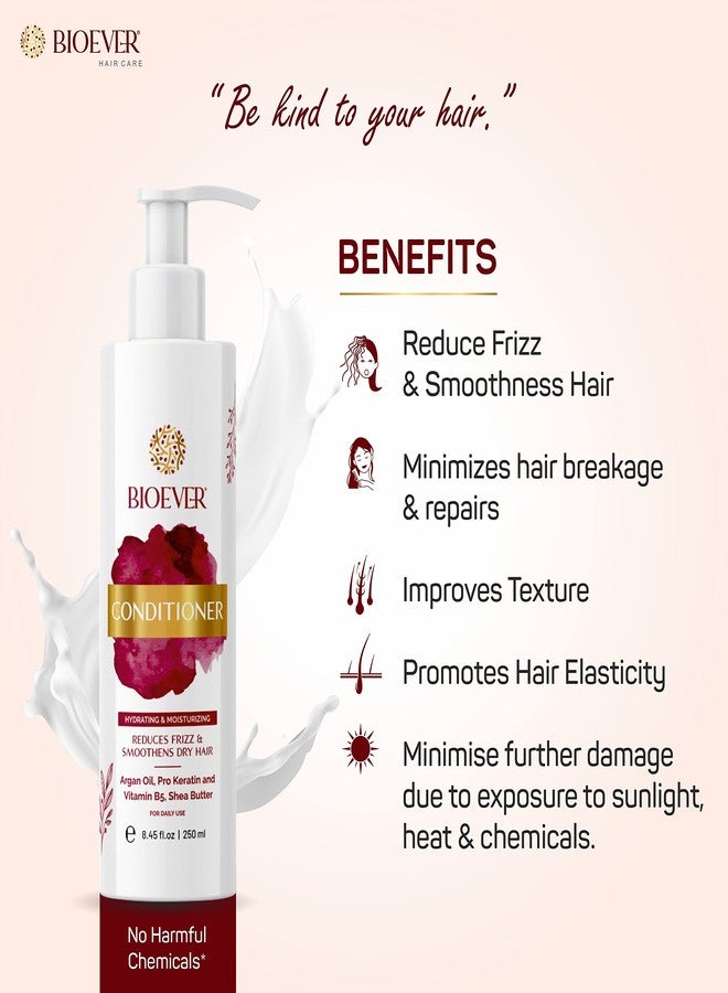 Bioever Shampoo And Conditioner 250ML Each | Apple Cider Vinegar/Aloe vera/Amla | Frizz-Free & Manageable Hair | Sulfate-Free, Paraben-Free, Deep Hydration & Strength |For Men & Women - Image 2