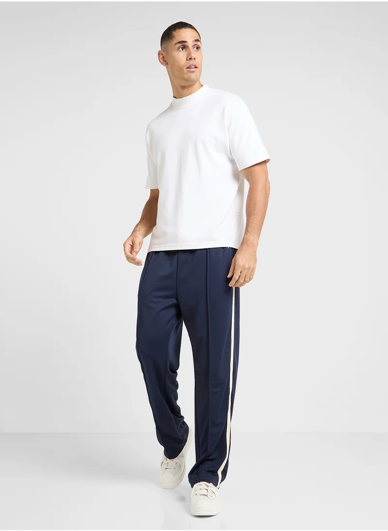 TOPMAN Wide leg jogger with stripe stripe