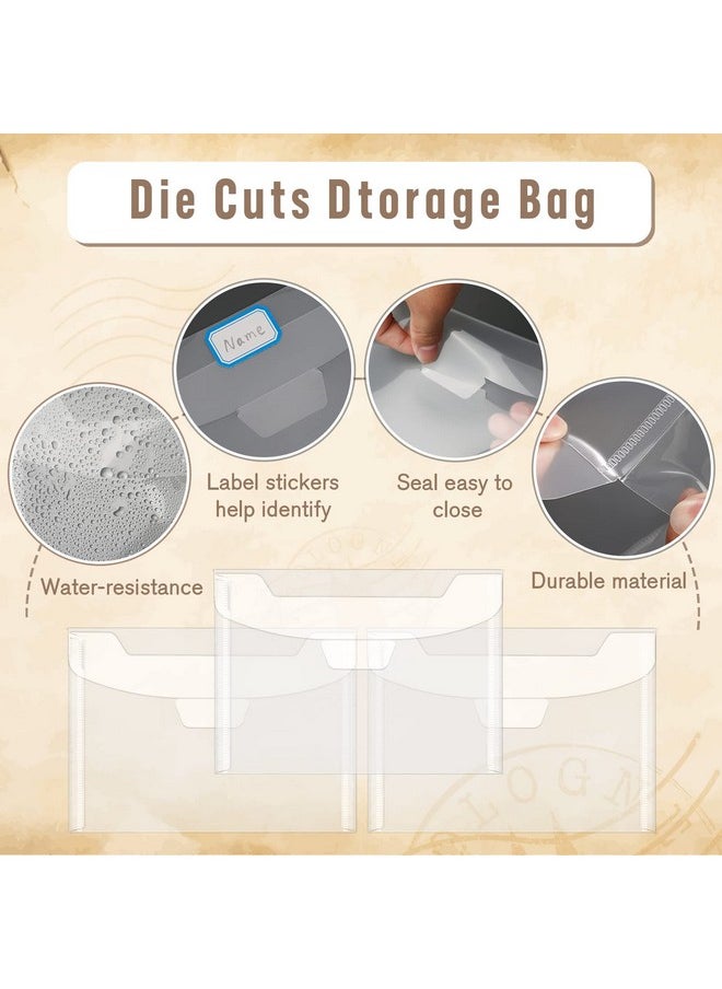 Pllieay - 35Pcs Clear Stamp And Die Storage Pockets, Stamp Storage Bags, Plastic Envelopes, Scrapbooking Storage Die Cuts For Stencil Storage Card Making Cutting Dies(7.5 X 5.5 Inch) - Image 1