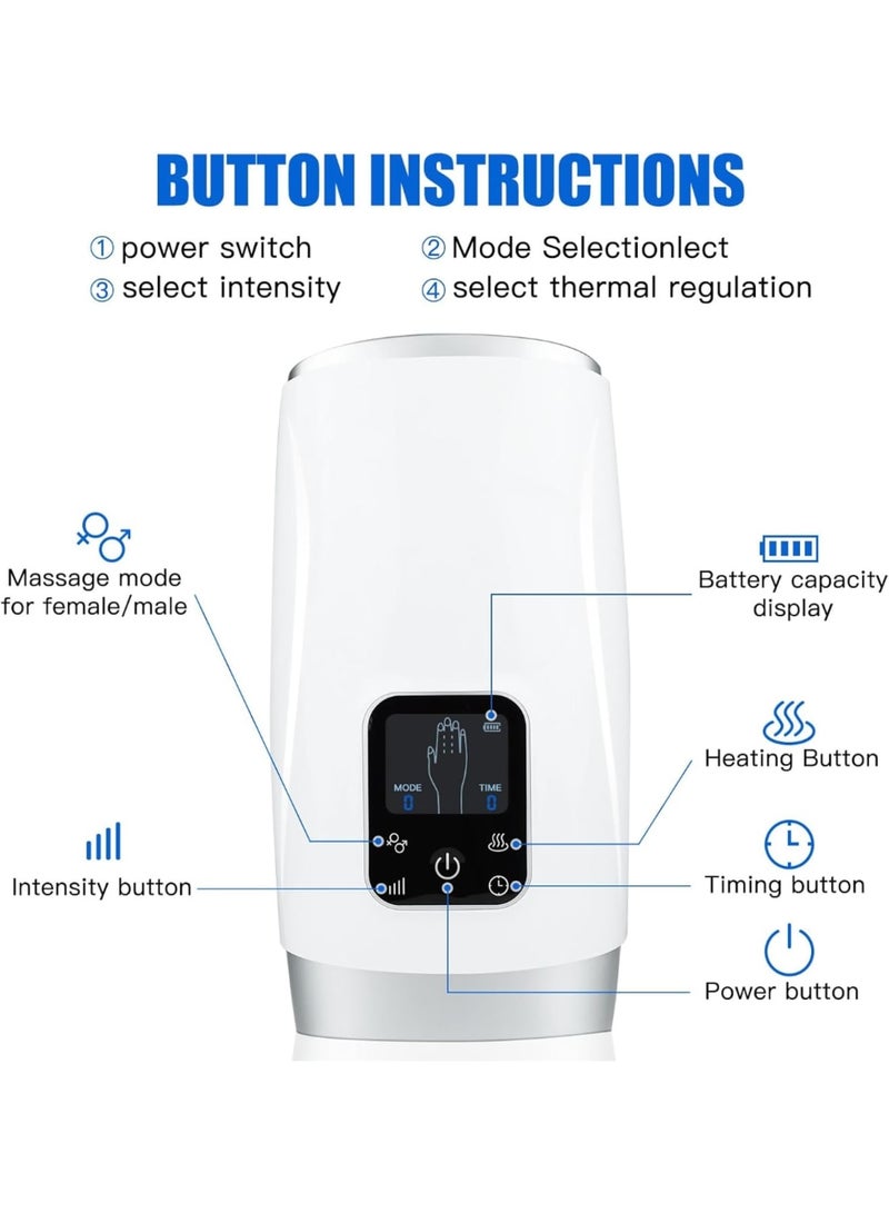 Hand Massager with Heat and Compression for Arthritis, Carpal Tunnel Pain Relief, Relieves Hand Muscles, Finger Numbness, Wrist Pain, Cordless Hand Massage Device, Ideal Gift for Women and Men - Image 5