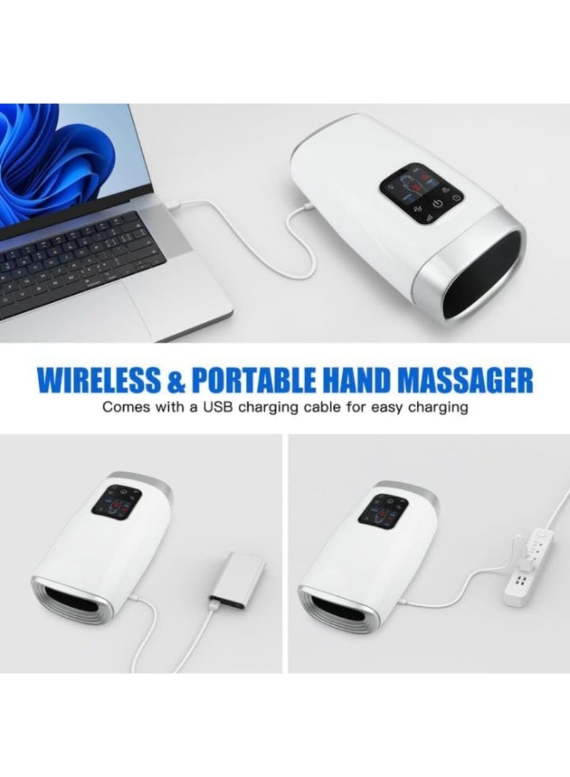 Hand Massager with Heat and Compression for Arthritis, Carpal Tunnel Pain Relief, Relieves Hand Muscles, Finger Numbness, Wrist Pain, Cordless Hand Massage Device, Ideal Gift for Women and Men - Image 4