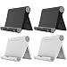 VOVIGGOL 4 Pack Cell Phone Stand for Desk Foldable Cell Phone Holder Mobile Stand Phone Dock Adjustable Tablet Stand Holder Compatible with iPhone 12 Pro 11 Xs X 8 iPad Samsung Black White - Image 2