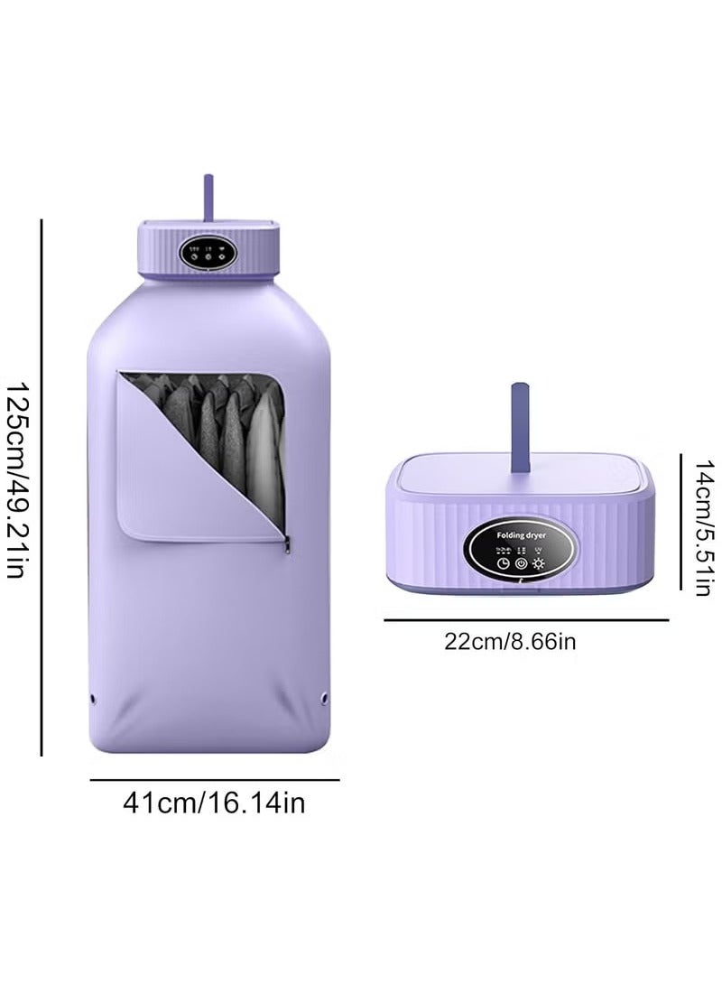 Portable Laundry Dryer, Multifunctional Electric Dryer Machine, Mini Clothes Dryer with Dryer Bag, 2 Gear Adjustable Small Dryer Machine, Foldable Compact Dryer for Delicate Garmnts - Image 3