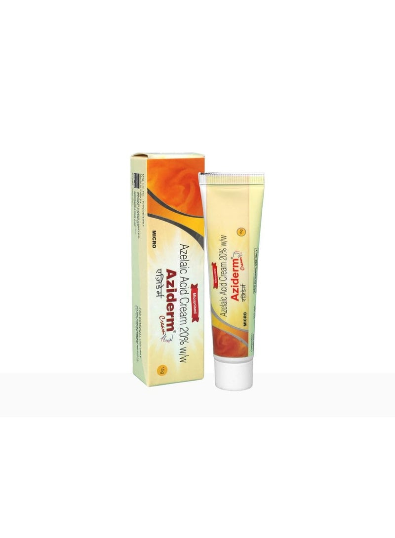 Aziderm Micronised Azelaic Acid cream 20% w/w  Acne & Blemish Care, 15 g - Image 1