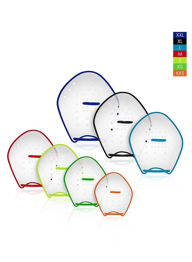 TYR Catalyst Stroke Training Paddles for Swimming (Red/Clear,M) - Image 2