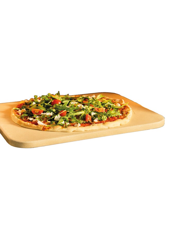 Cordierite Pizza Plate Baking Slate Pizza European Bag Baking Tray Household Cordierite Oven Slate Baking Slate-Specifications:300*400*15mm-Color:Light Yellow  - Image 5