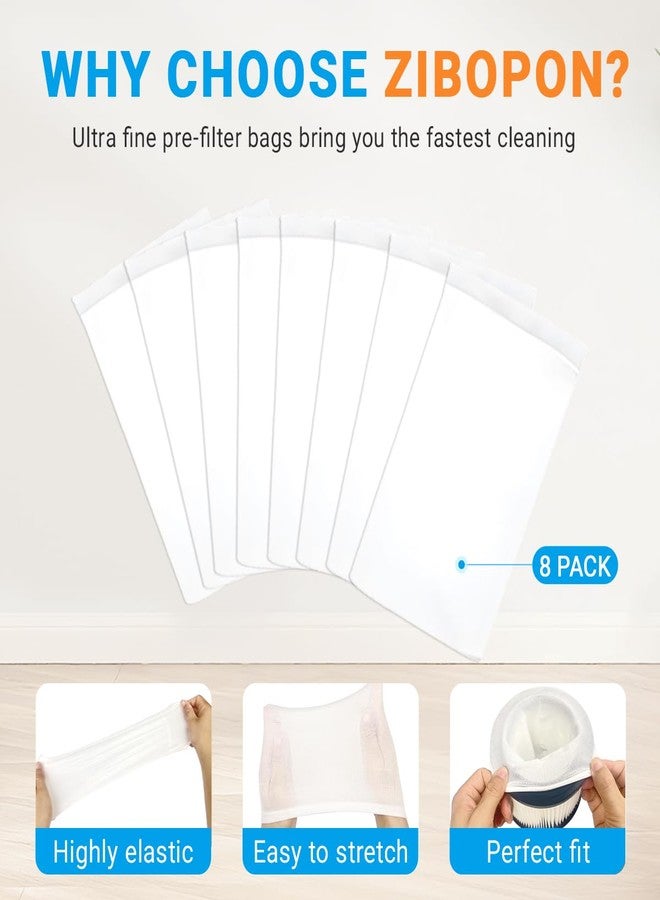Zibopon 90398 Shop Vac filters Replacement for Shop Vac Type AA Cartridge Filter 90398/118692, 9039800, 9039833(2 Pack), with 2 Foam Sleeve & 8 Pre-filter Bags - Image 5