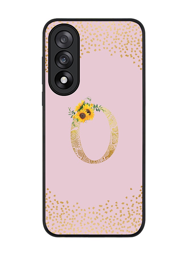 Stylizedd For OnePlus Nord 5 / Ace 5 Ultra Case,Slim fit Camera Protection, Shockproof Thin Phone cover  - Custom Floral Monogram - O  (Pink )