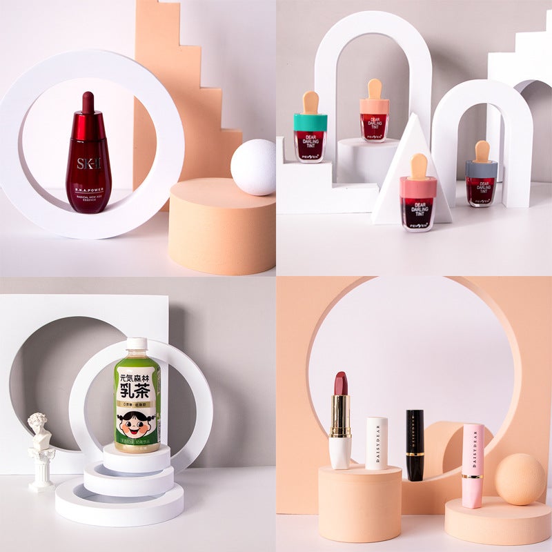 Cube Po Props Trapezoidal Cut Out Geometric Pography Ornaments Po Background Ins Simple Pography Pose - Image 2