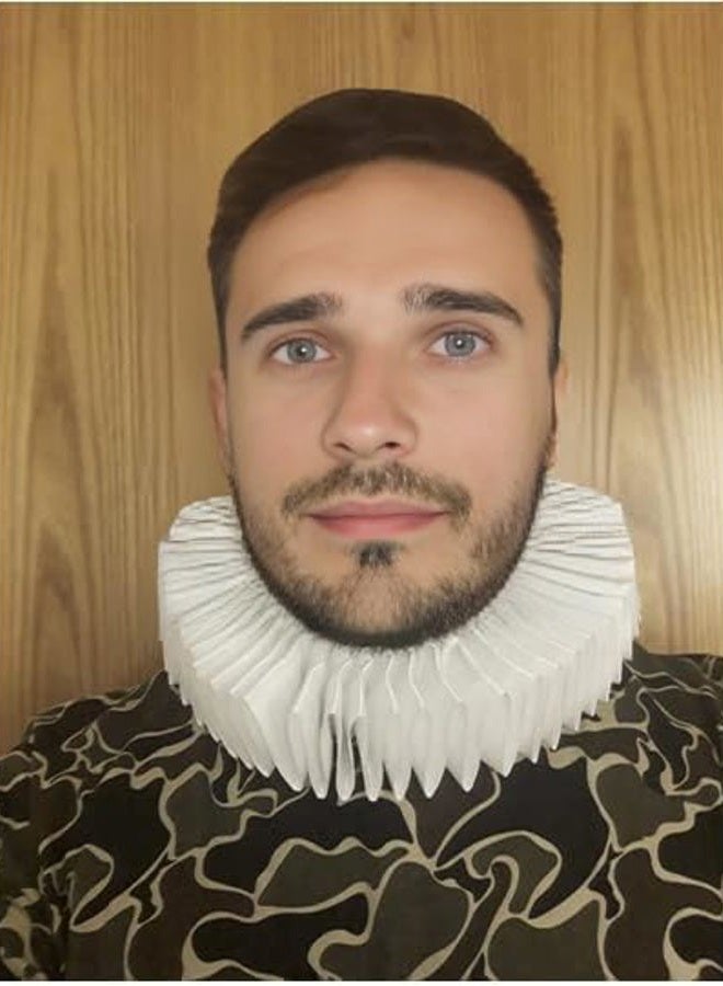 GRACEART Renaissance Elizabethan Ruffle Neck Collar white - Image 2