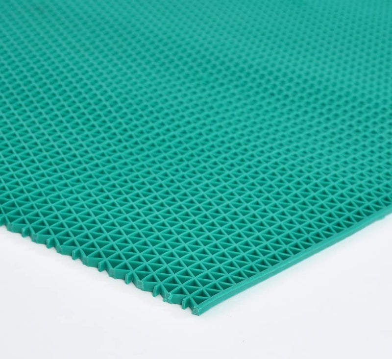 Prisha Cart Rubber Anti Skid & Multipurpose Bathroom Mat | Shower Mat | Carpet | Rugs | Rainmat | Swimming Pool Mat || (Aqua, 4x3 Feet) - Image 2
