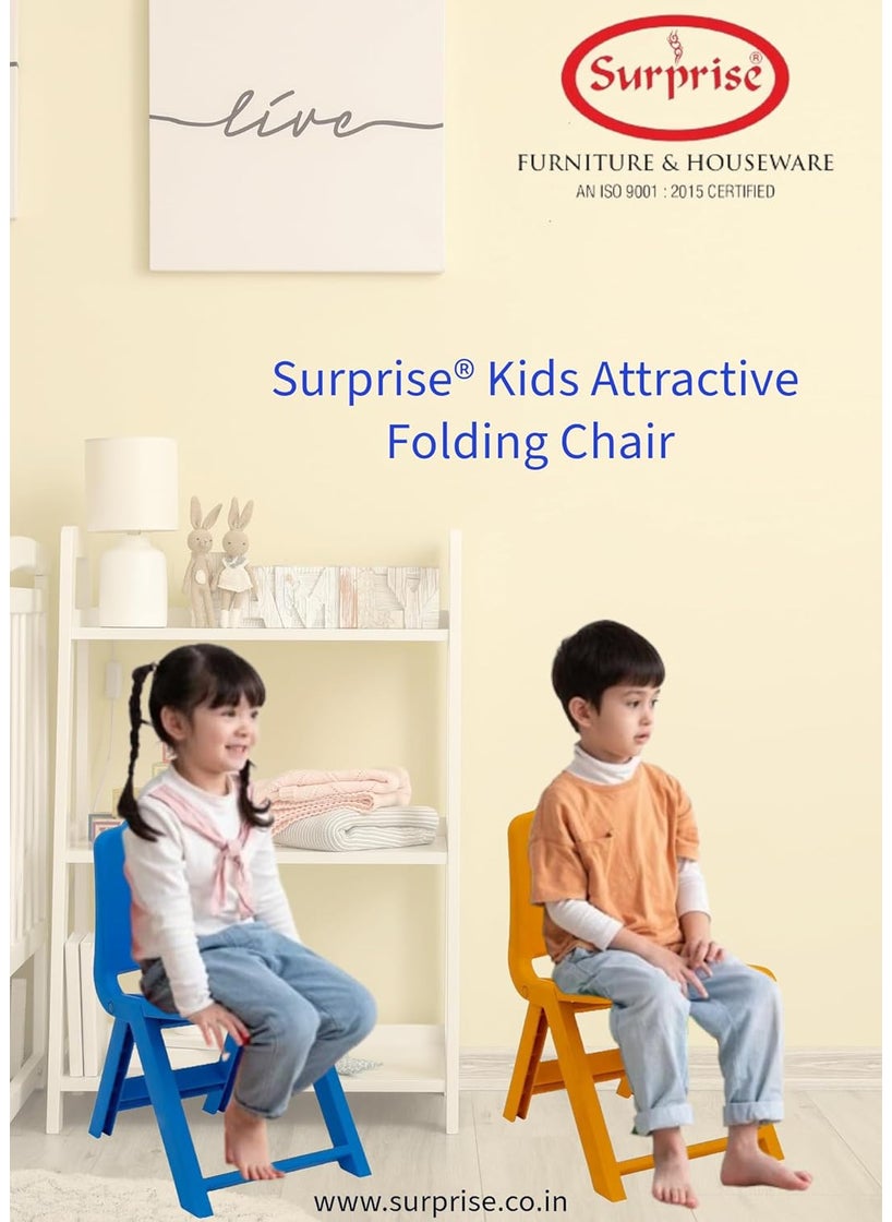 SURPRISE Surprise Kids Foldable Chair for Boys Girls SpaceSaving Portable Kids Study Chair Small Children Folding Chair for Playrooms Schools Daycares and Home Mango Yellow  - Image 5