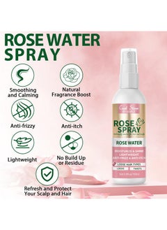 Goiple Rose Water Spray Scalp Moisturize Rose Water for Hair Refreshing- Rose Mist for Braid, Locs, Twist, Dreadlock, Rose Spray Medium Bristles for Thick Coarse Detangling Smoothing Wave Styles Set 3.4 floz  - Image 2