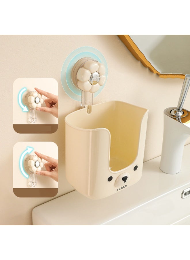 Multifunction Wall Mounted No-drill Powerful Vacuum Suction Cups Tissue Storage Box Cute Bear Shape For Bathroom Kitchen Toilet Towel Paper Holder - Image 5