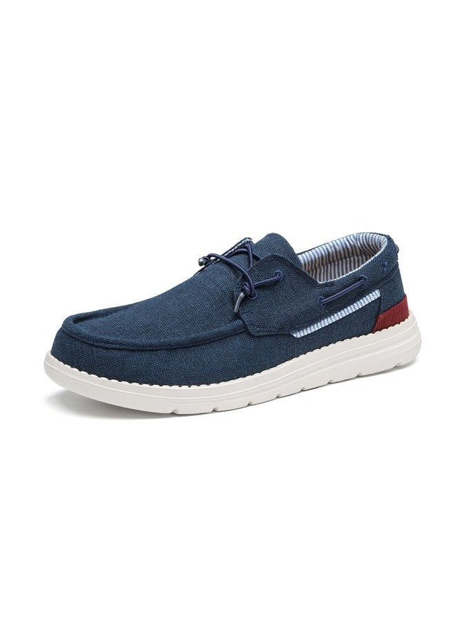 Bruno Marc Men's SBLS223M Slip-on Canvas Loafers Casual Boat Shoes, Navy, Size 14 - Image 1