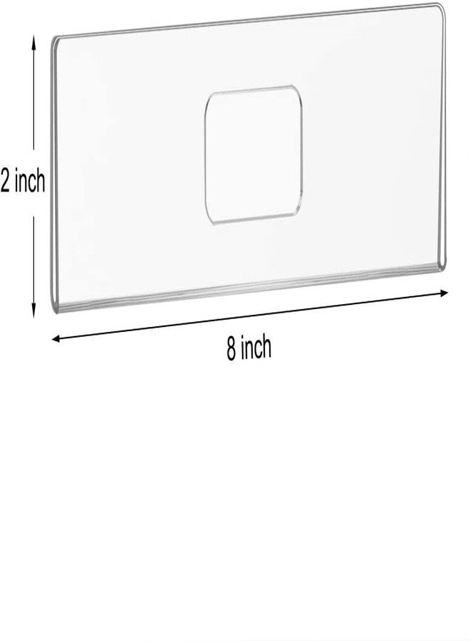 Anistuff Acrylic Wall Name Plate Holder Horizontal with Double Sided Tape Name Plates Set Small License Plates Frame for Office Home Classroom Teacher (4 Pcs) - Image 2