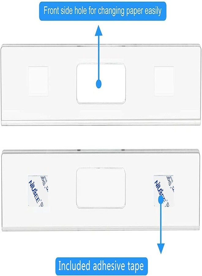 Anistuff Acrylic Wall Name Plate Holder Horizontal with Double Sided Tape Name Plates Set Small License Plates Frame for Office Home Classroom Teacher (4 Pcs) - Image 4