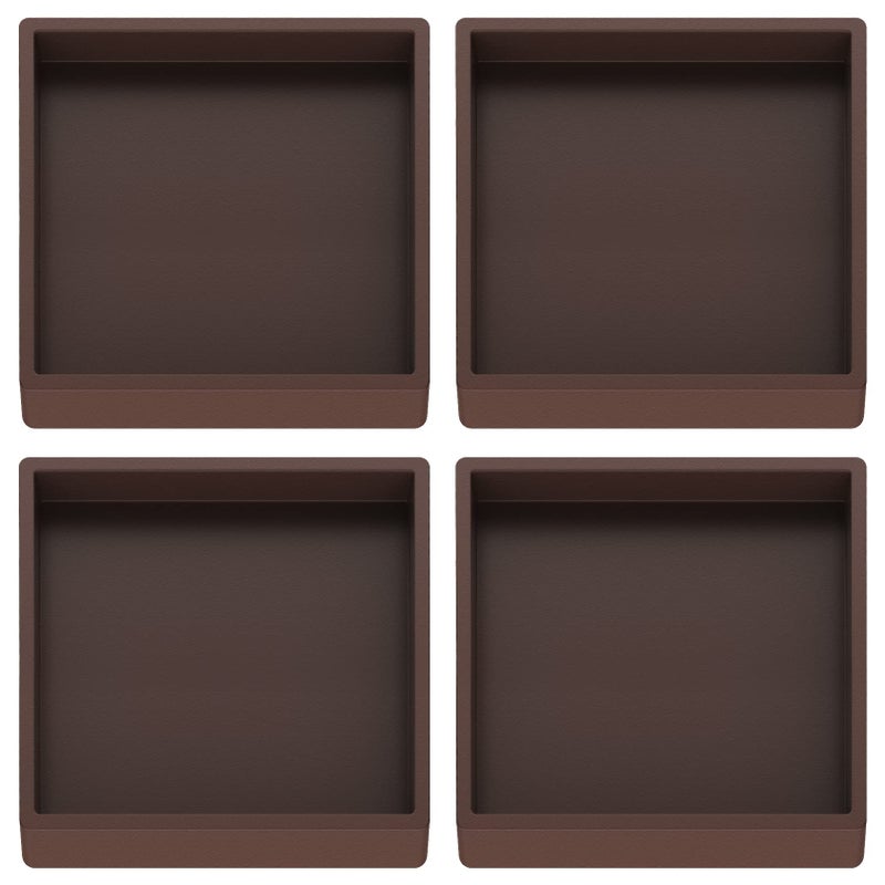 Furniture Coasters Caster Cups Rubber 35 inch Square No Slip Pads Hardwood Floors Protectorsfor Furniture Legs Sofa Bed Piano Chair Feet Prevent Sliding Stoppers 4 Brown Square 35 inch