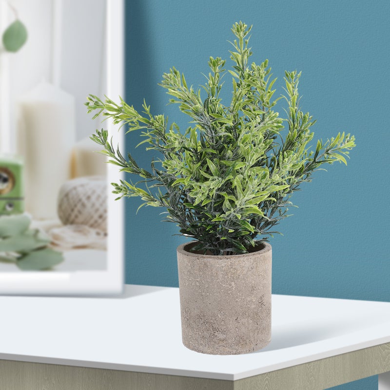 🌱 نباتات صناعية خضراء واقعية في أواني ريفية لتزيين المنزل - Image 4