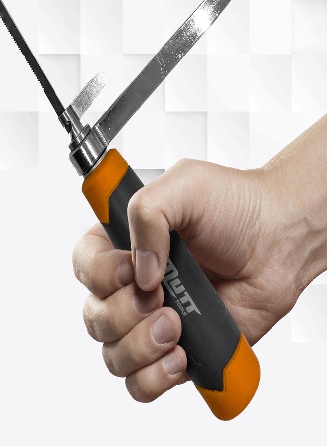 AMERICAN MUTT TOOLS منشار تقطيع من شركة Mutt Tools مقاس 6.5 بوصة لأعمال النجارة - منشار إطاري فاخر مزود بثلاث شفرات من الفولاذ الكربوني لقطع لولبية دقيقة - لمشاريع الخشب التفصيلية - Image 5