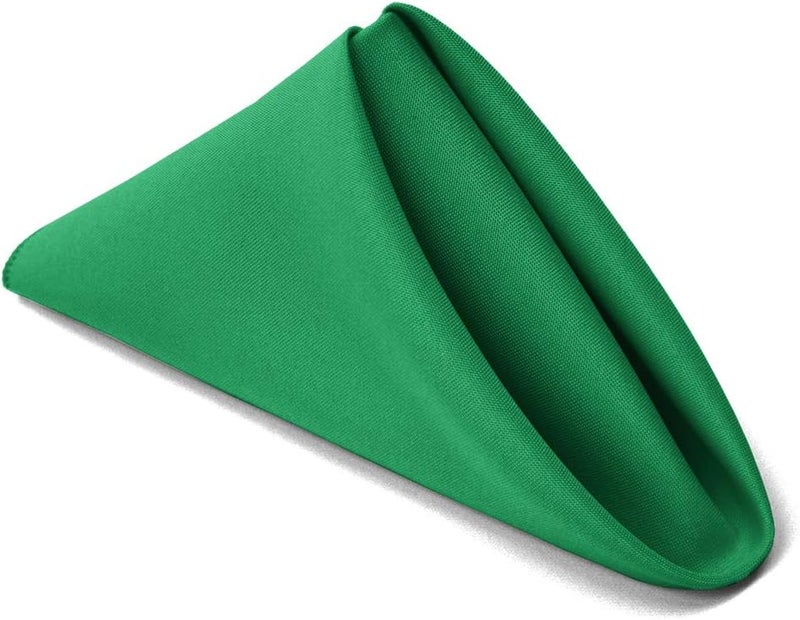 TableLinensforLess Pack of 6 RedGreen Christmas Cloth Napkins Size 20inx 20in Polyester Poplin Dinner Napkins with Hemmed Edges Machine Washable Napkins Ideal for Parties Weddings and Dinner - Image 3