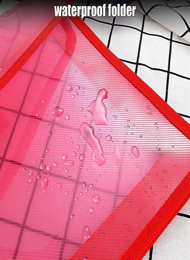 True-Ally مجلدات أظرف من True-Ally مكونة من 5 قطع، حقيبة تخزين ملفات مستندات A4 شفافة من البولي بلاستيك مع زر كبس، حامل ملفات شهادات، مجلد مستندات للشهادات (A4، قانوني - مجموعة من 5) - Image 5