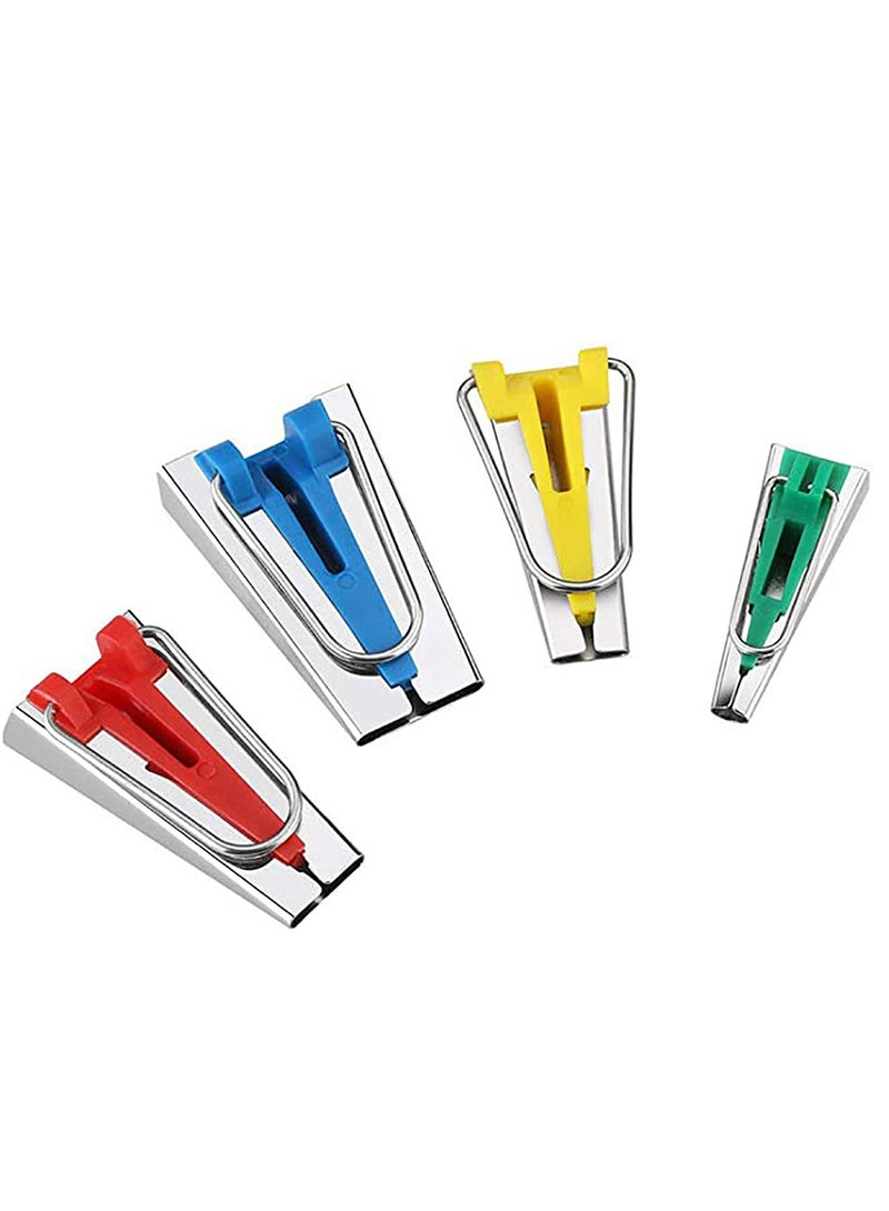 SYOSI Bias Tape Maker, Bias Binding Maker Set with 4 Sizes (6mm/12mm/18mm/25mm) for Sewing and Quilting Bias Tape, Fabric Bias Tape Maker Tool Sewing Machine Accessories - Image 1